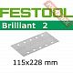 Шлифовальные листы FESTOOL Brilliant 2 STF 115x228 P180 BR2/10