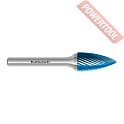 Борфреза твердосплавная с покрытием Blue-Tec форма G 8х20х6х65 мм насечка HP-2 KARNASCH 11.5060-040