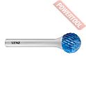 Борфреза твердосплавная с покрытием Blue-Tec форма D 2,5х2,3х3х38 мм насечка HP-3 LENZ LZBD 022 C3