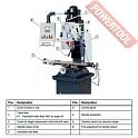 Редукторный сверлильно фрезерный станок по металлу OPTIMUM OPTImill MB 4P